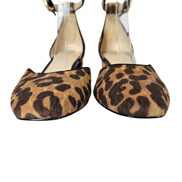 Cabi Womens Shoes Size 8M Leopard Print Block Heel Ankle Strap Pumps 2" Heel - Picture 11 of 12